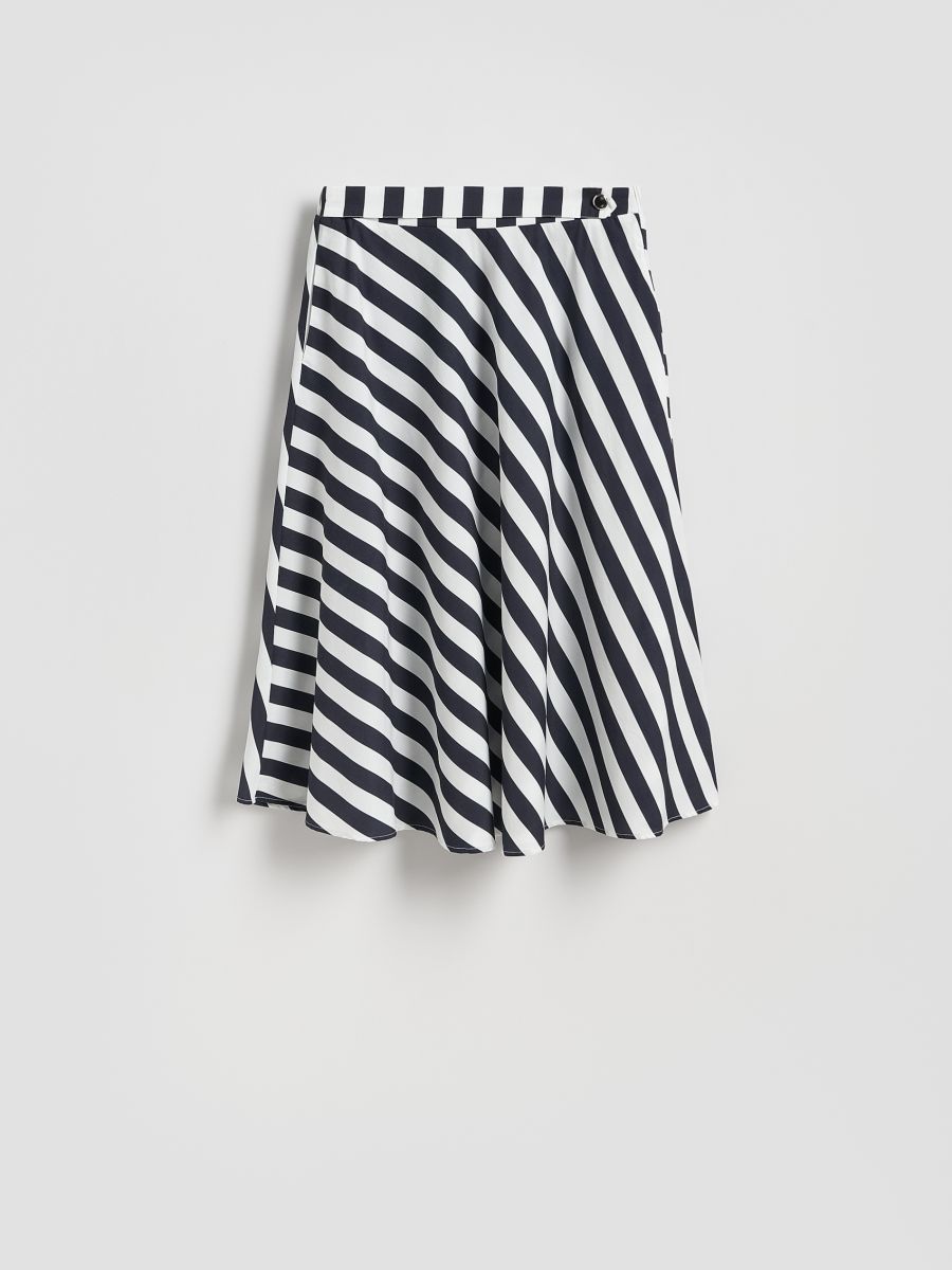 Jupe midi en coton - Marine - RESERVED - 7