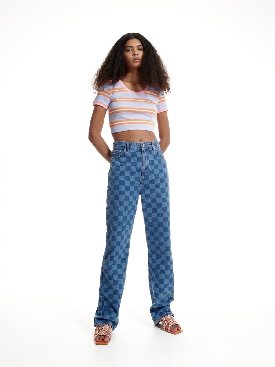 Stripe crop top - pink - RESERVED - 2