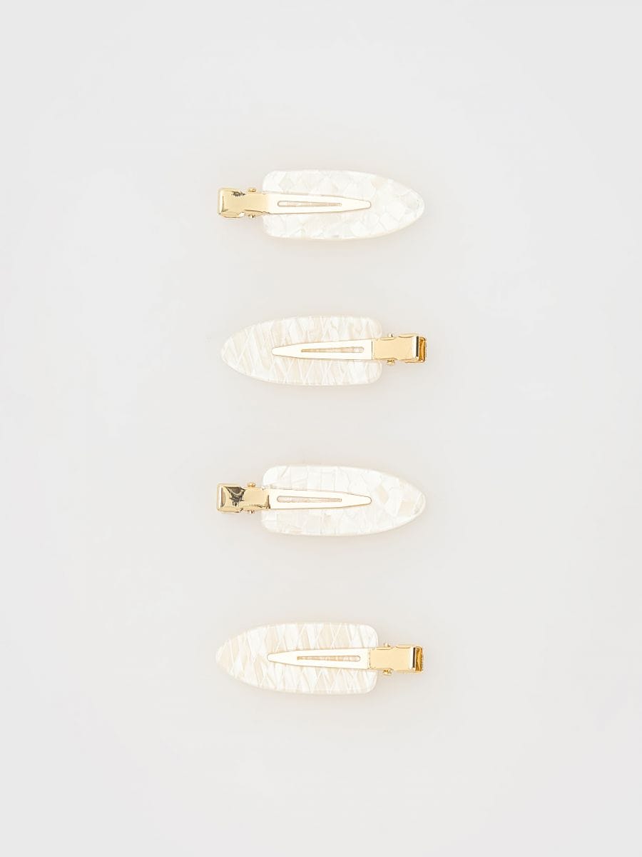 Hair clips 4 pack - cream - RESERVED