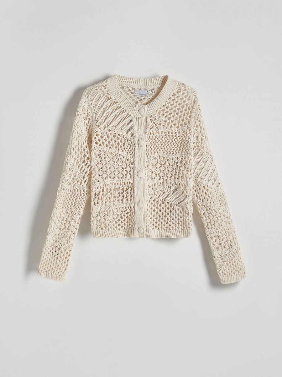 Openwork cardigan - nude - RESERVED - 4