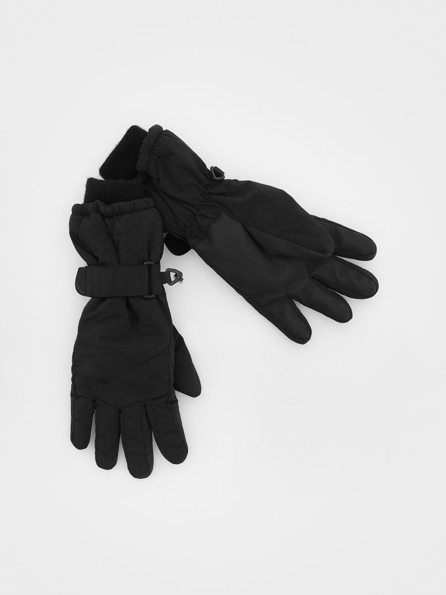 Adjustable tab gloves - black - RESERVED