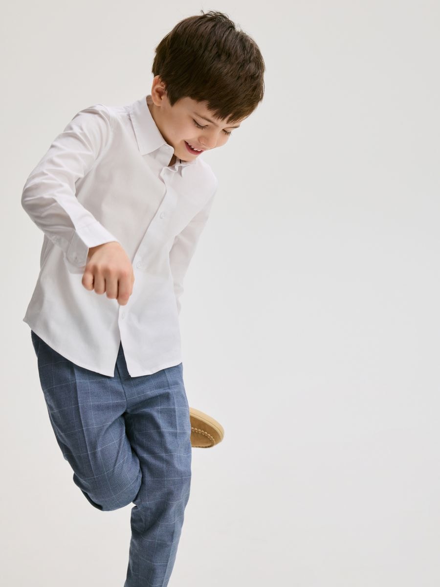 Elegant regular trousers - blue - RESERVED - 5