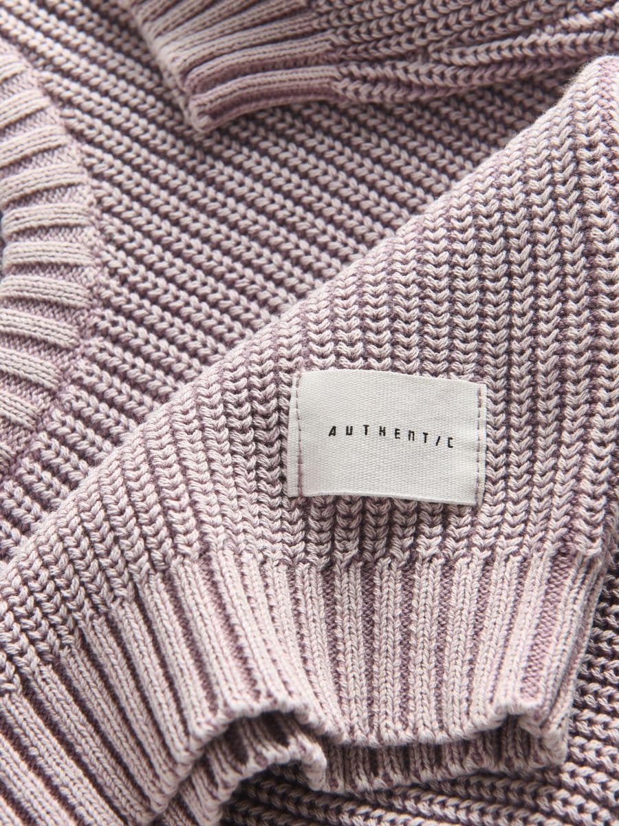 Pull en coton texturé - mauve - RESERVED - 2