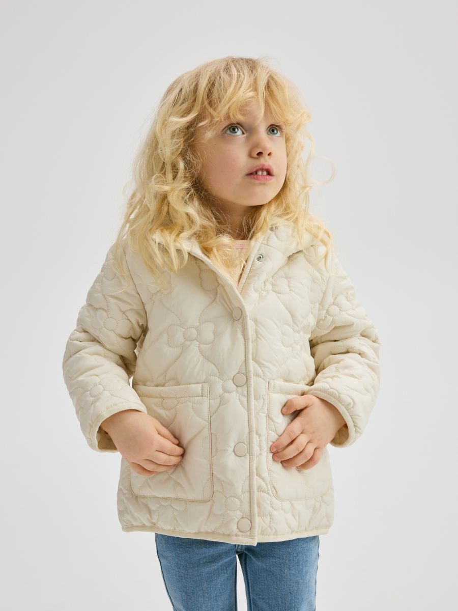 BABIES` OUTER JACKET - krémová - RESERVED