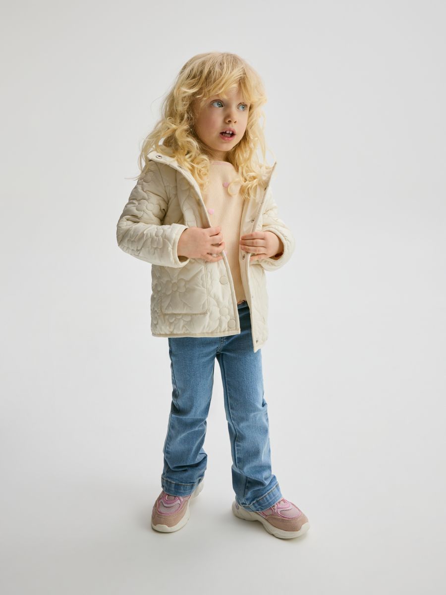 GIRLS` OUTER JACKET - kreemvalge - RESERVED