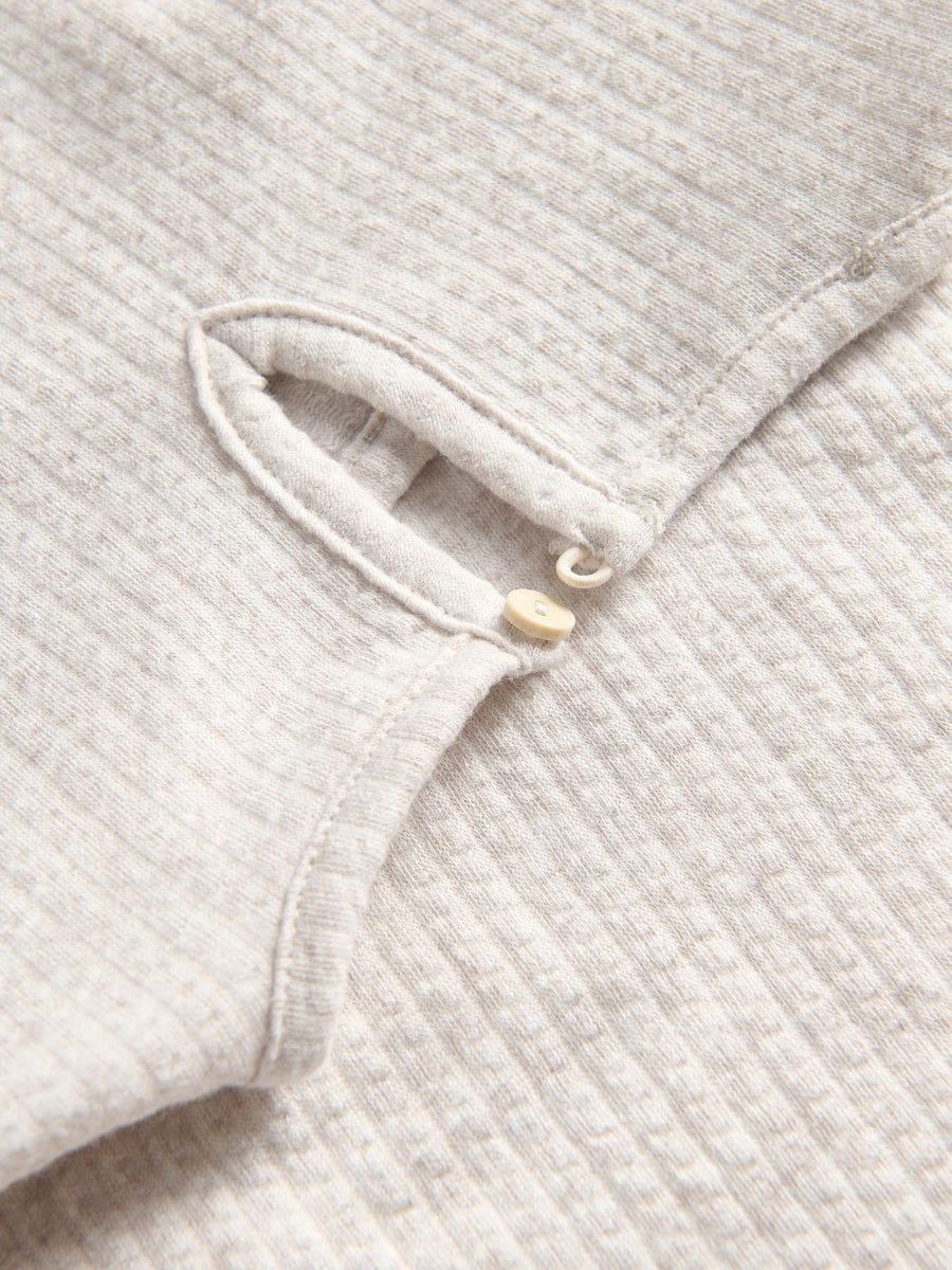 Blouse with decorative appliqué - nude - RESERVED - 4