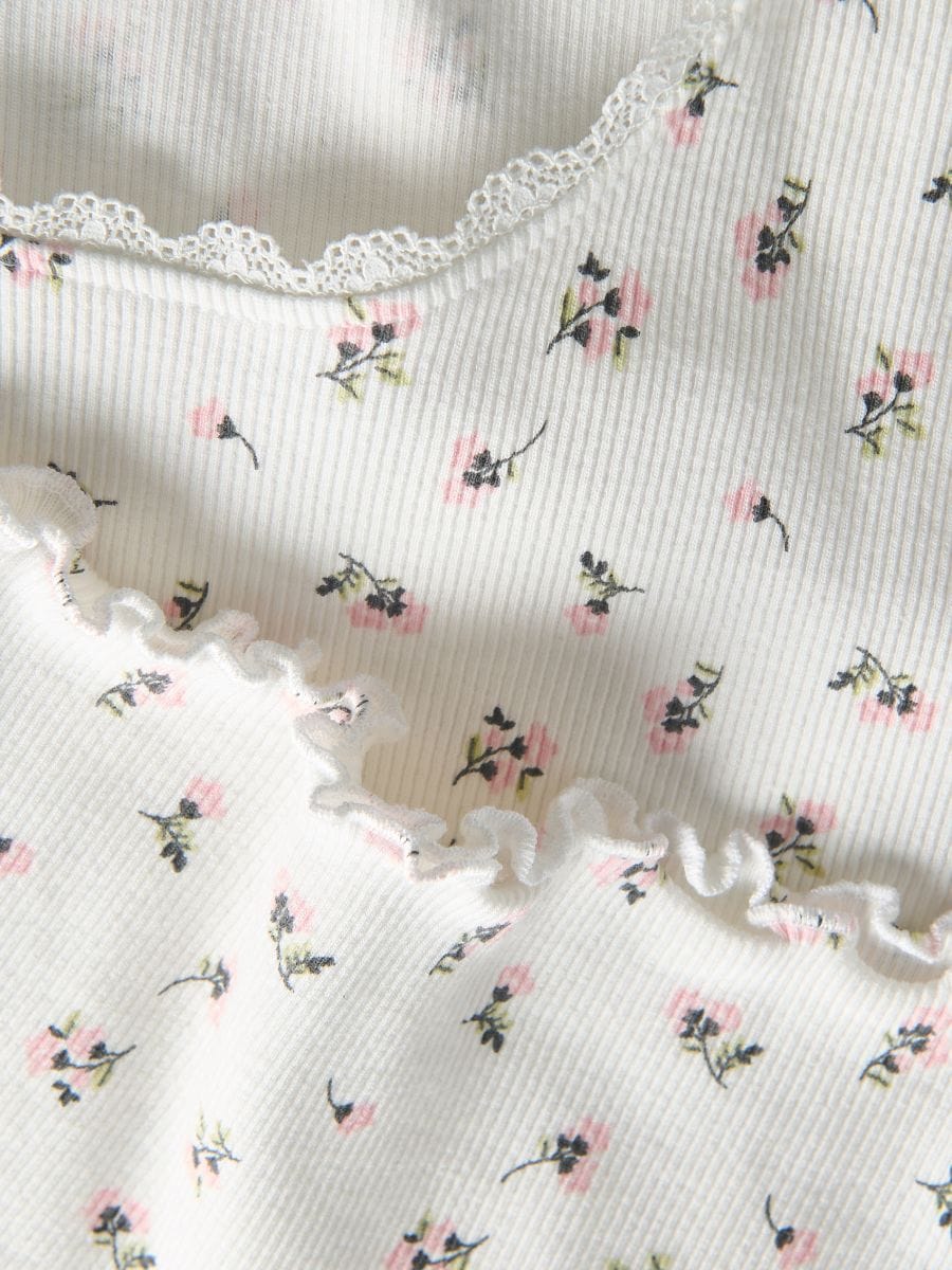 Patterned t-shirt - cream - RESERVED - 2