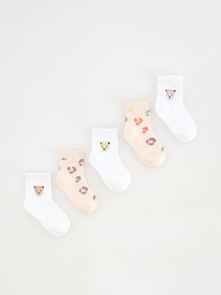 Socks 5 pack - cream - RESERVED