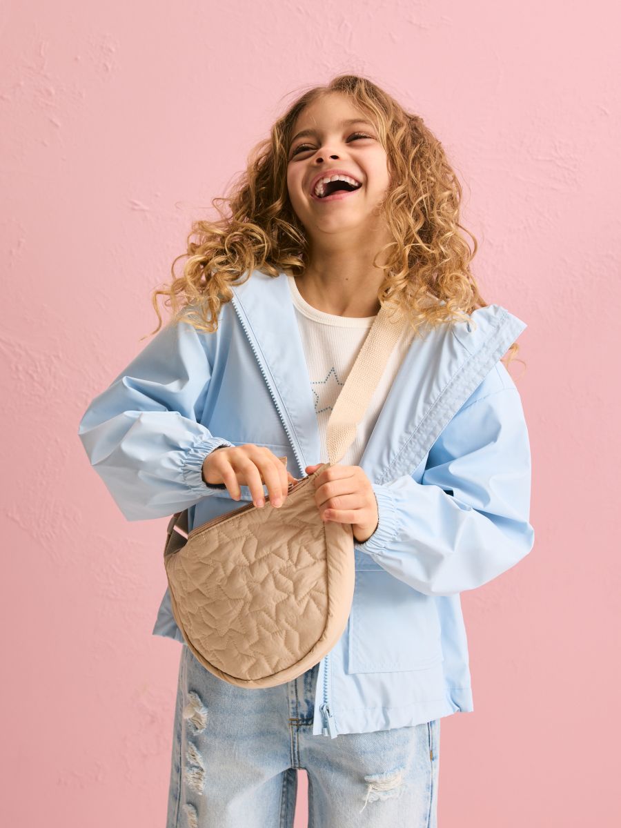 Quilted bag with adjustable strap - beige - RESERVED - 5