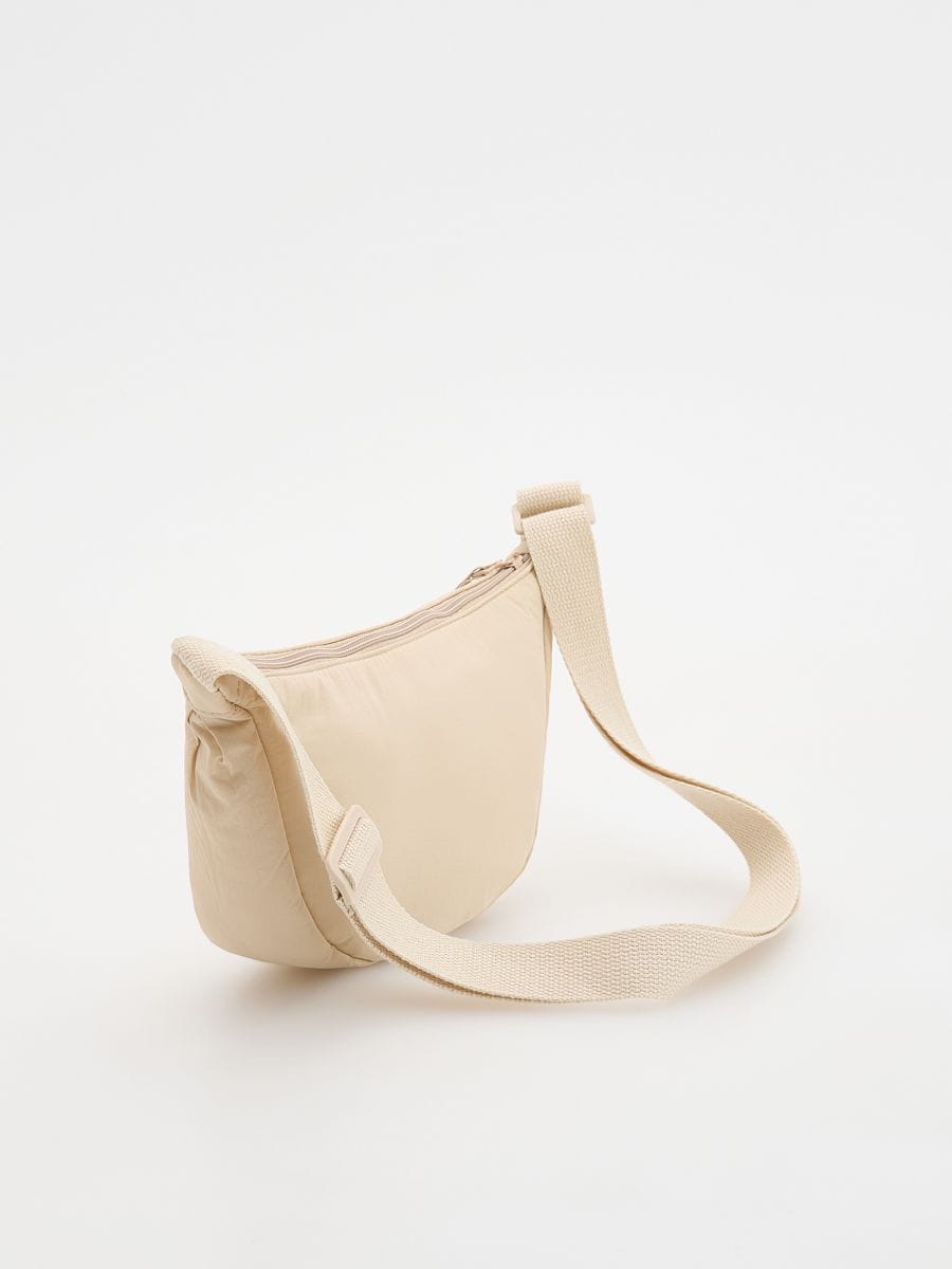 Borsa trapuntata con tracolla regolabile - beige - RESERVED - 3
