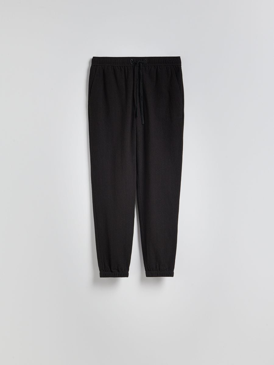 Linen rich joggers - black - RESERVED - 5