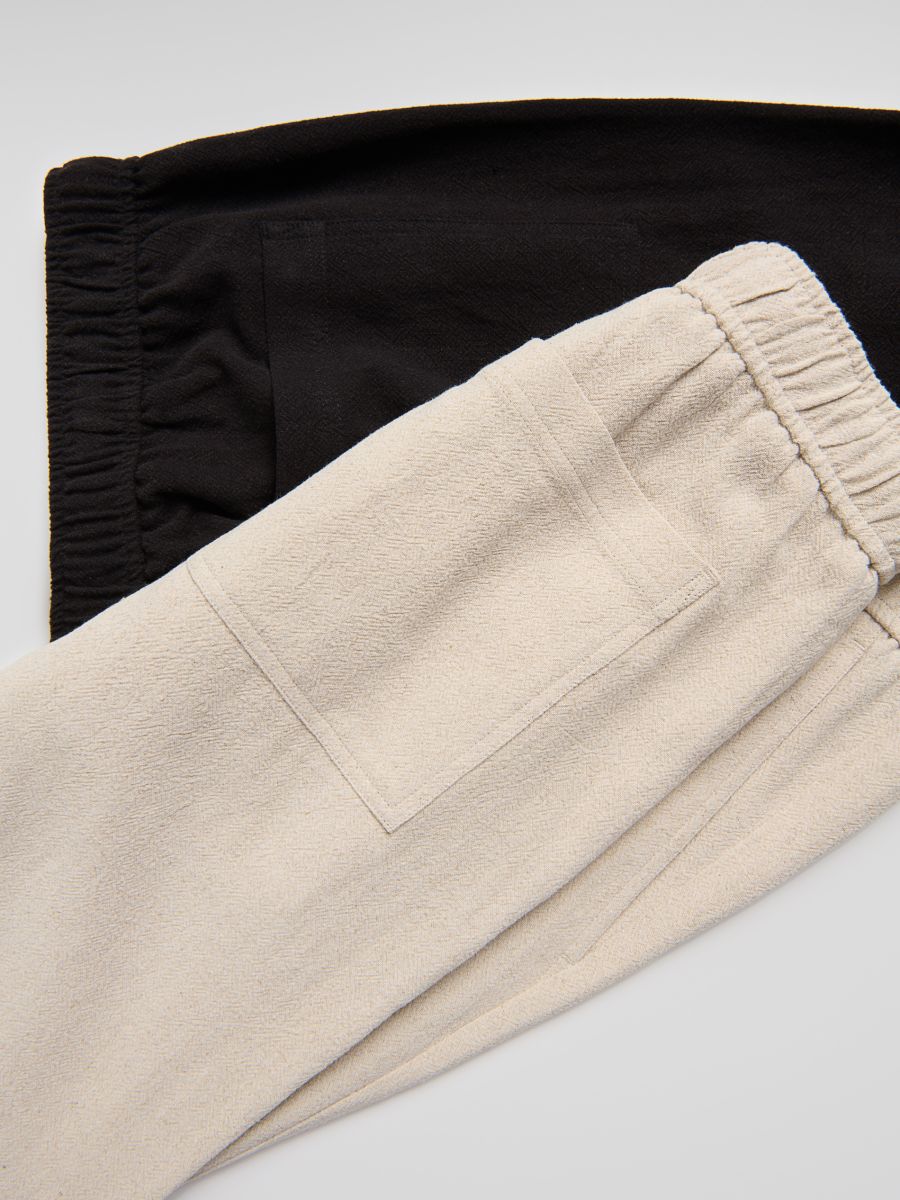 Linen rich joggers - black - RESERVED - 6