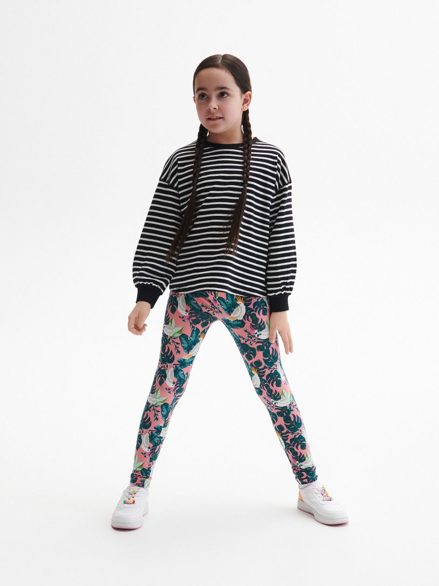 Legging en coton majoritaire à motifs - Multicolore - RESERVED - 2