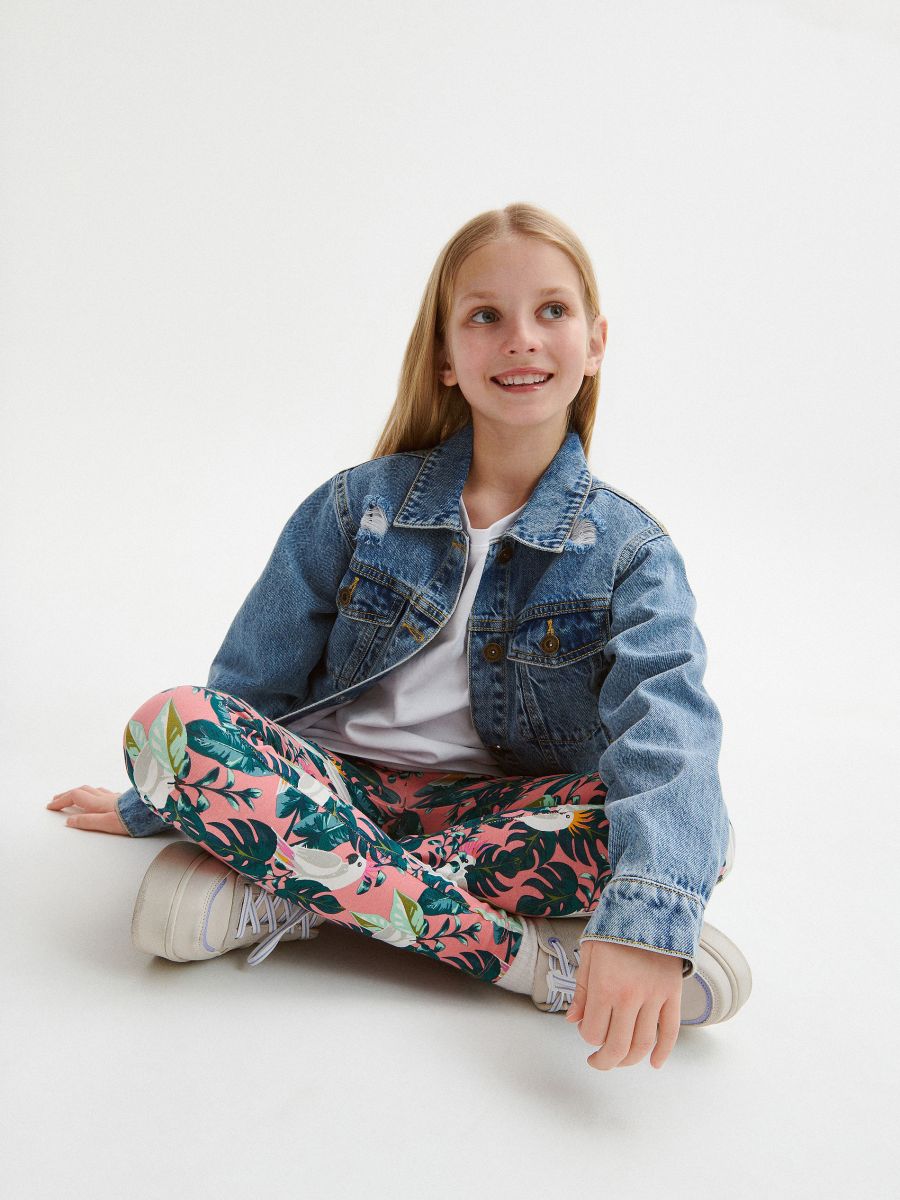 Legging en coton majoritaire à motifs - Multicolore - RESERVED - 8