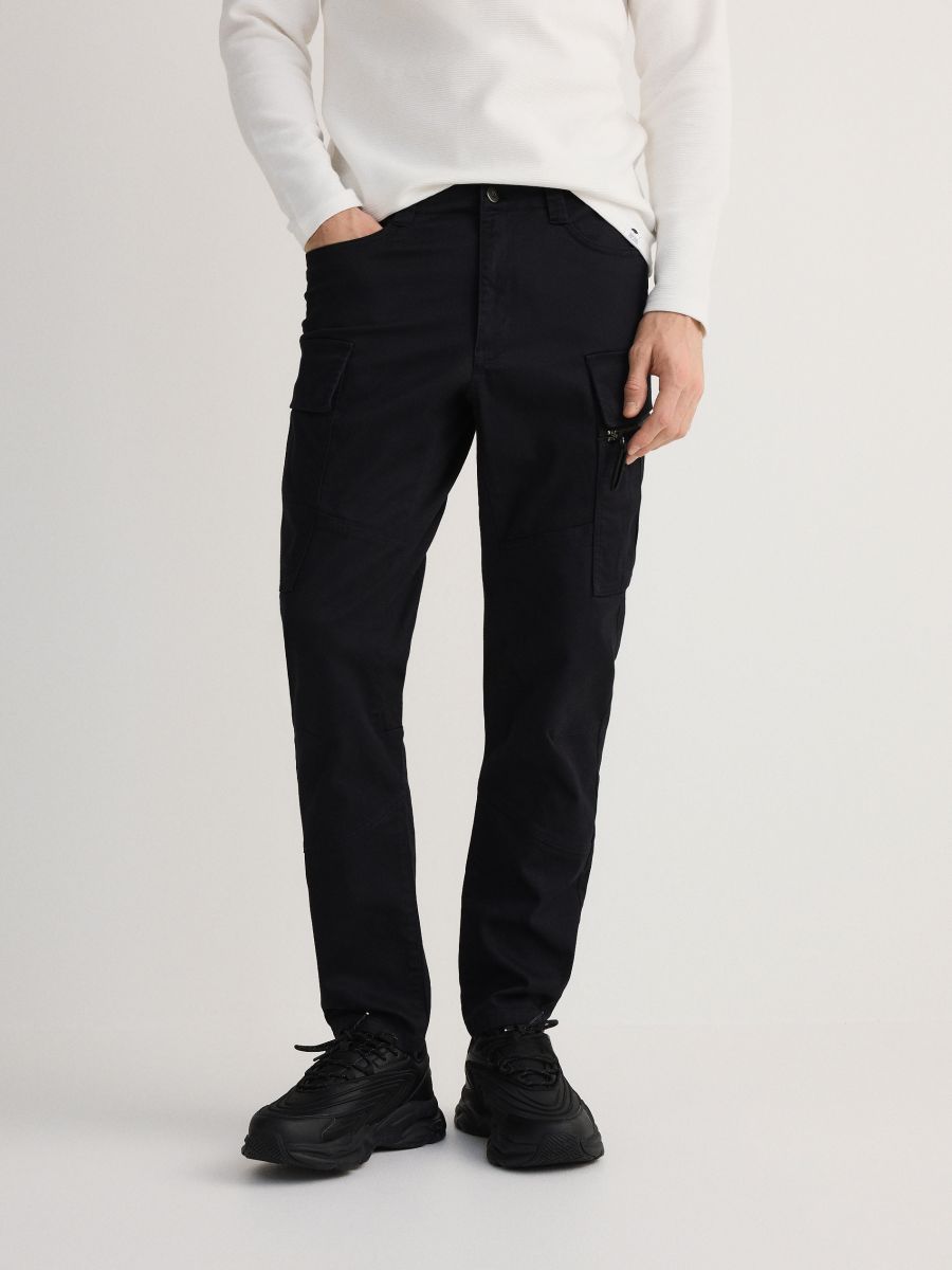 Slim-Fit-Cargohose - schwarz - RESERVED - 2