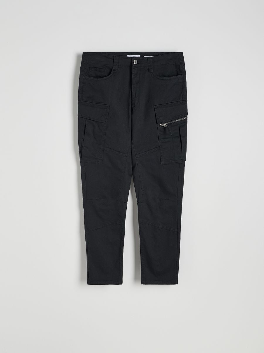 Slim-Fit-Cargohose - schwarz - RESERVED - 6