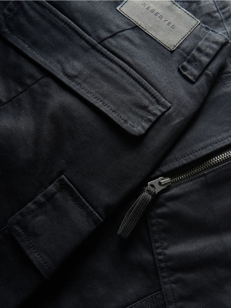 Slim-Fit-Cargohose - schwarz - RESERVED - 7