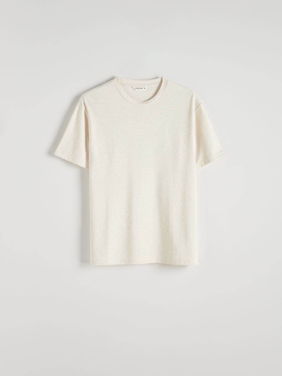 Blouse with viscose blend - beige - RESERVED - 4