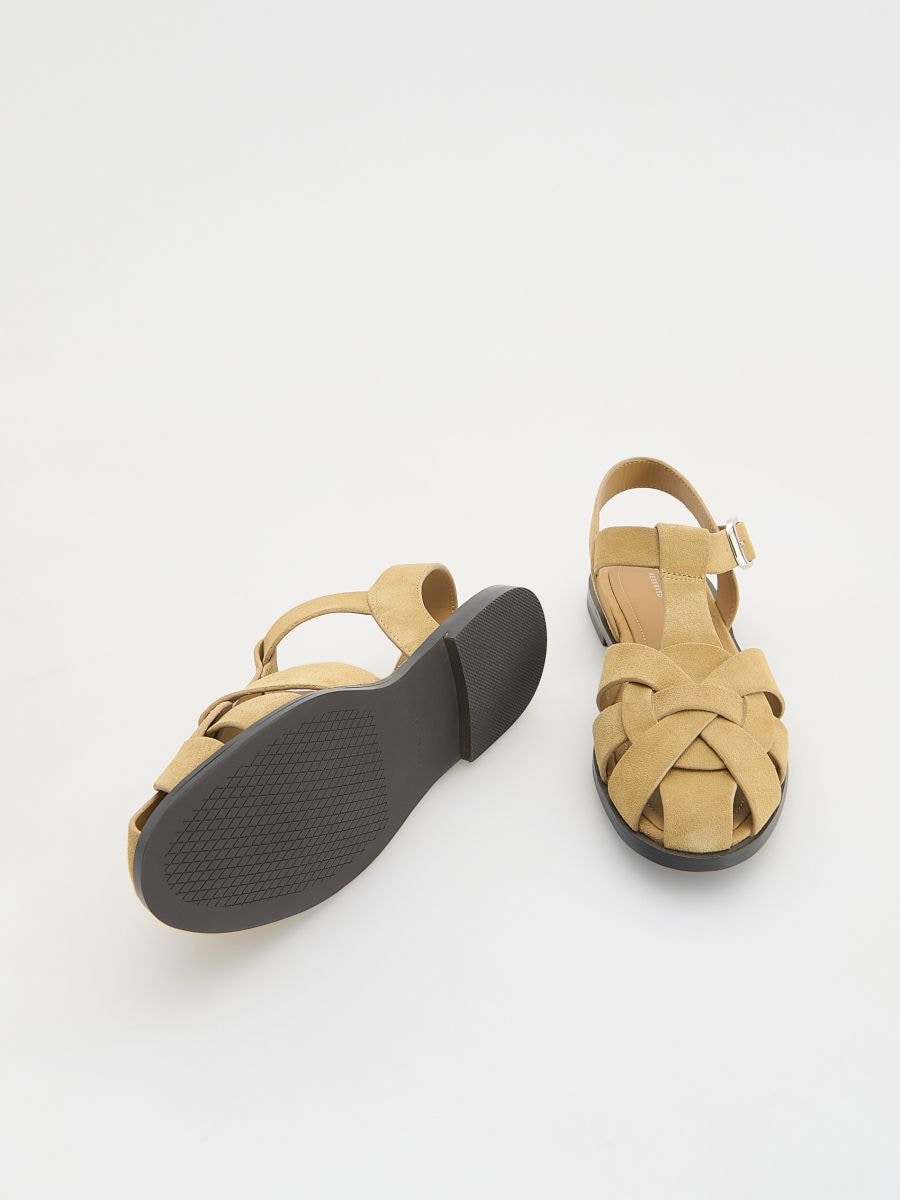 Sandales en daim - brun mordoré - RESERVED - 4