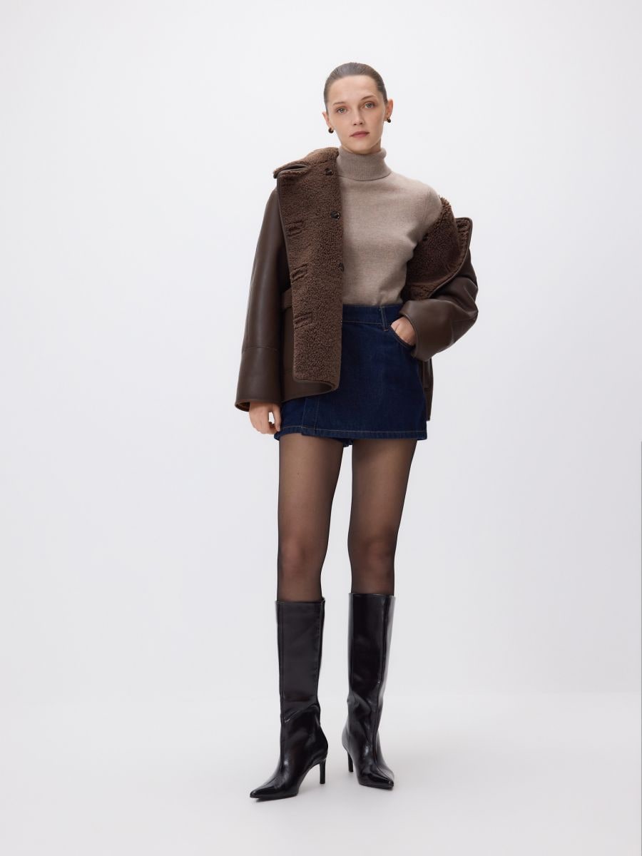 Jupe-short en jean - marine - RESERVED