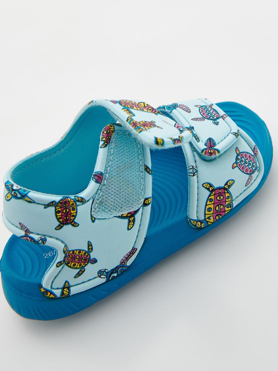 SANDALS WITH VELCRO FASTENING - light blue - RESERVED - 3