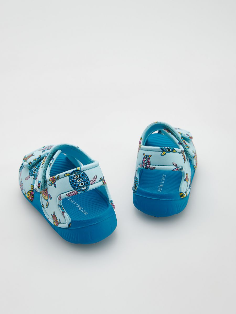 SANDALS WITH VELCRO FASTENING - light blue - RESERVED - 4