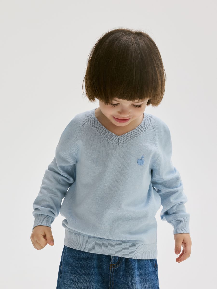 BOYS` SWEATER - svijetlo plava - RESERVED