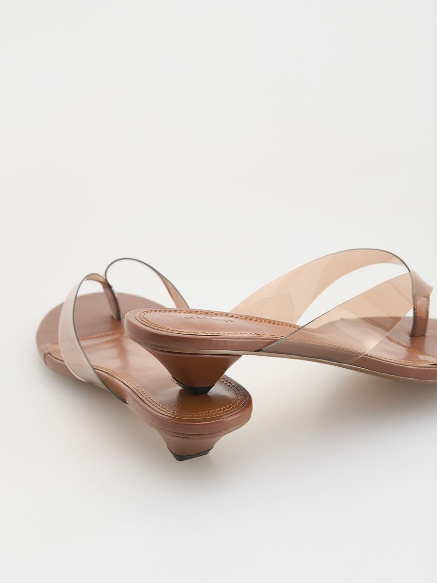 LADIES` MULES - brown - RESERVED - 3