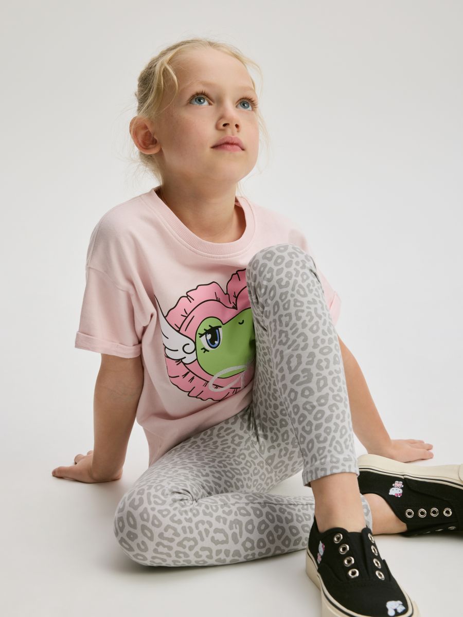 Cotton T-shirt with print - lavender - RESERVED - 4