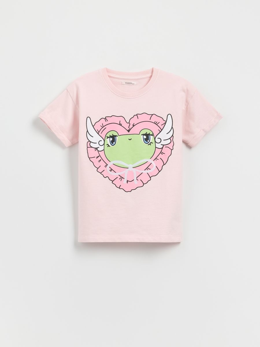 Cotton T-shirt with print - lavender - RESERVED - 2