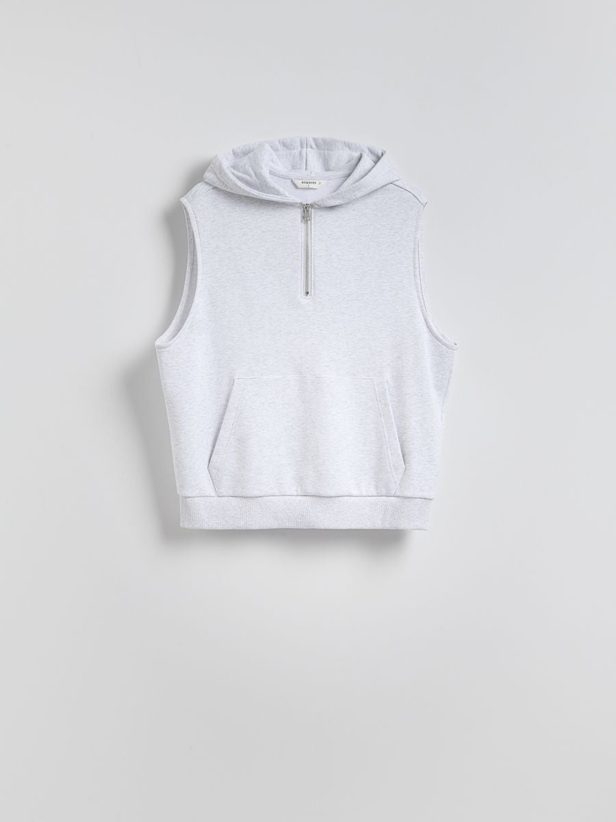 Hooded vest - light grey - RESERVED - 2