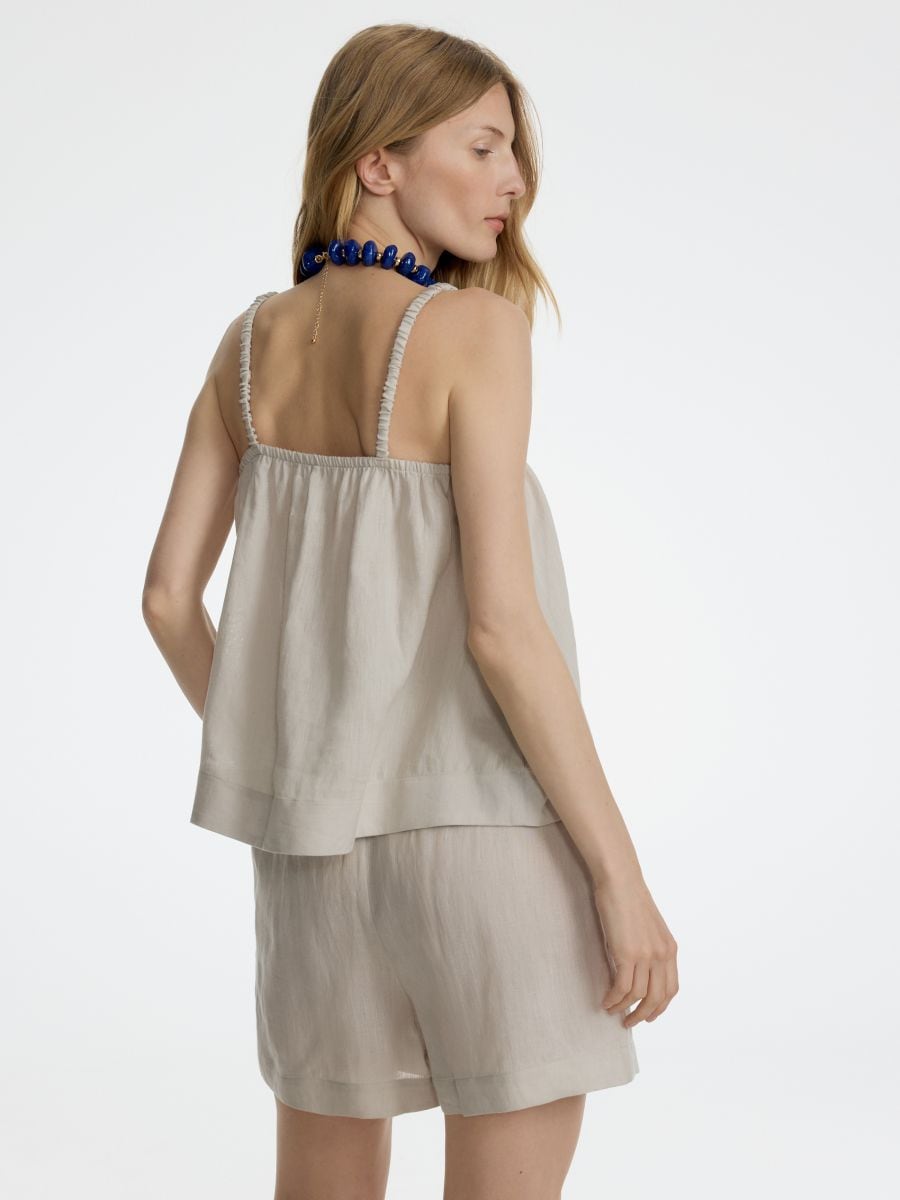 Linen top - beige - RESERVED - 5