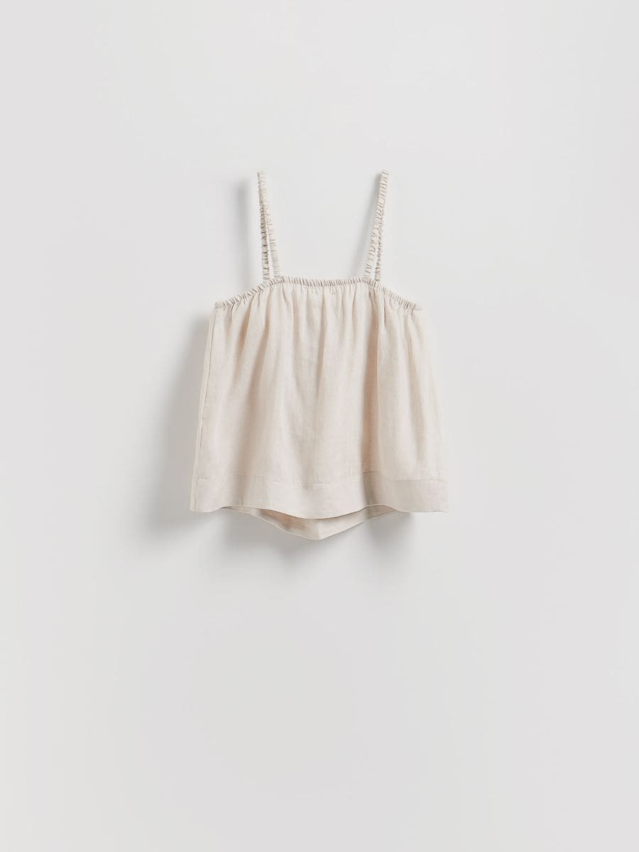 Linen top - beige - RESERVED - 10