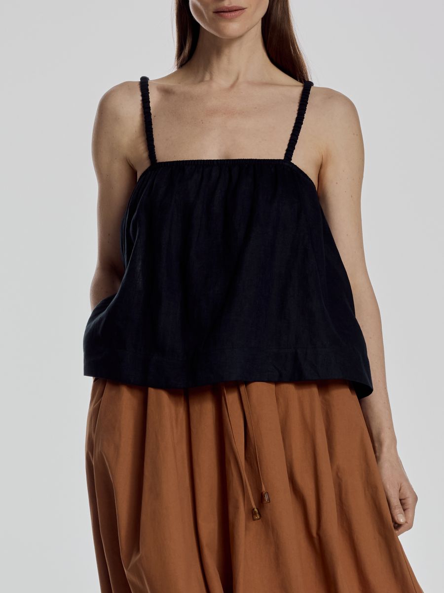 Linen top - navy - RESERVED - 3