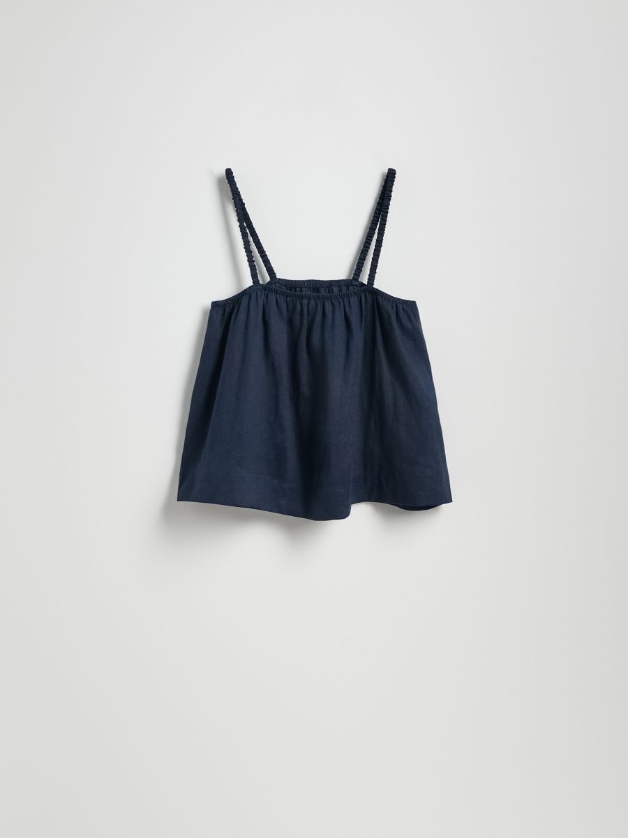 Linen top - navy - RESERVED - 5