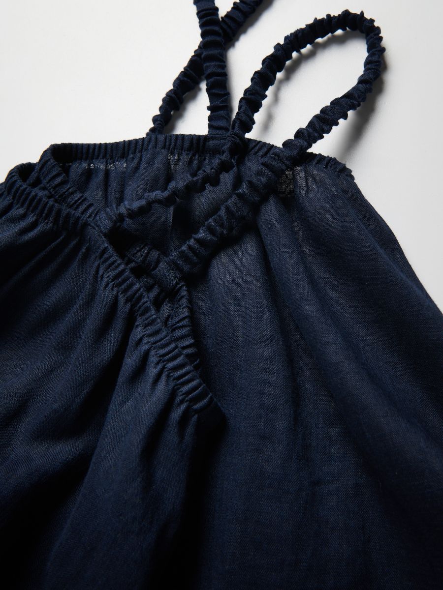 Linen top - navy - RESERVED - 2