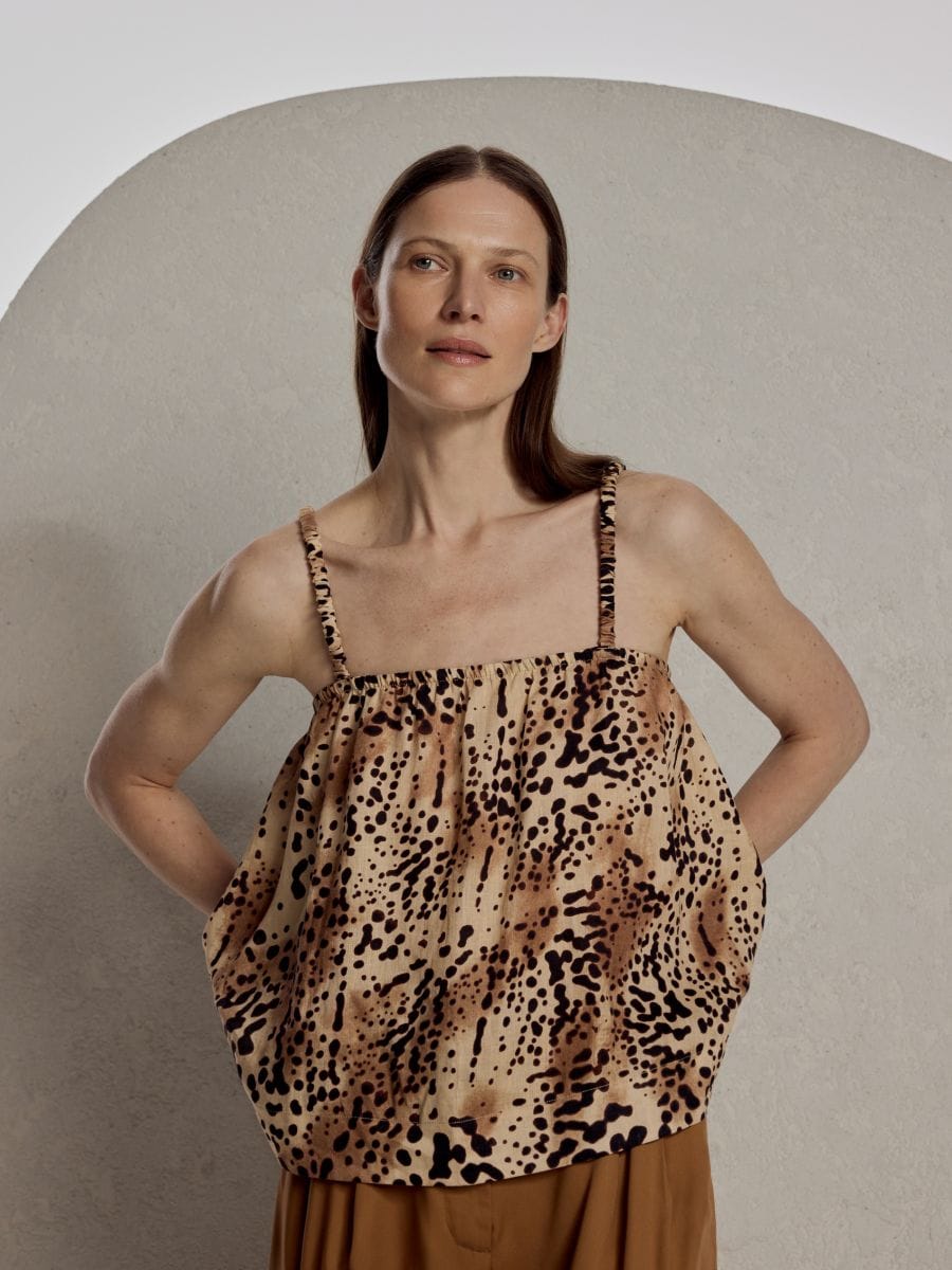Laneni top - raznobarvna - RESERVED - 2