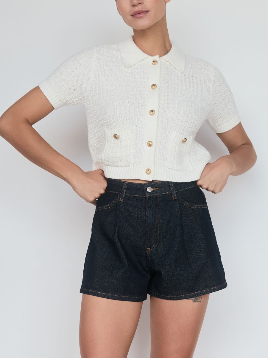Denim shorts - navy - RESERVED
