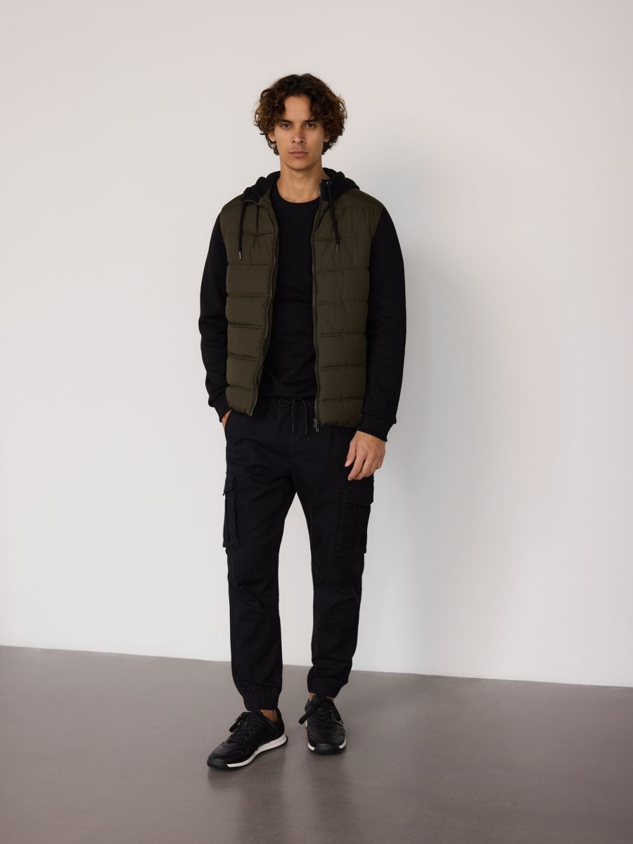 Spodnie cargo jogger - czarny - RESERVED
