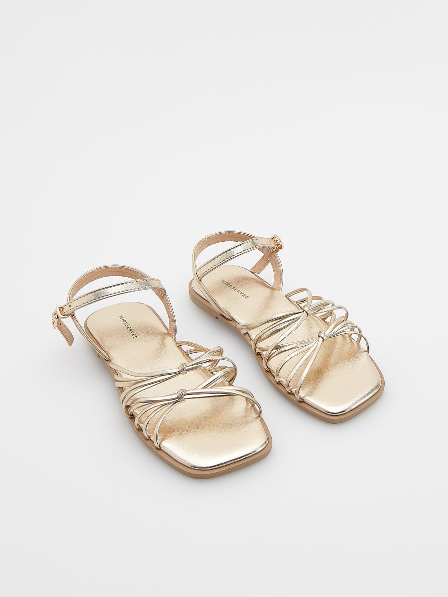Bleščeče sandali - zlato - RESERVED