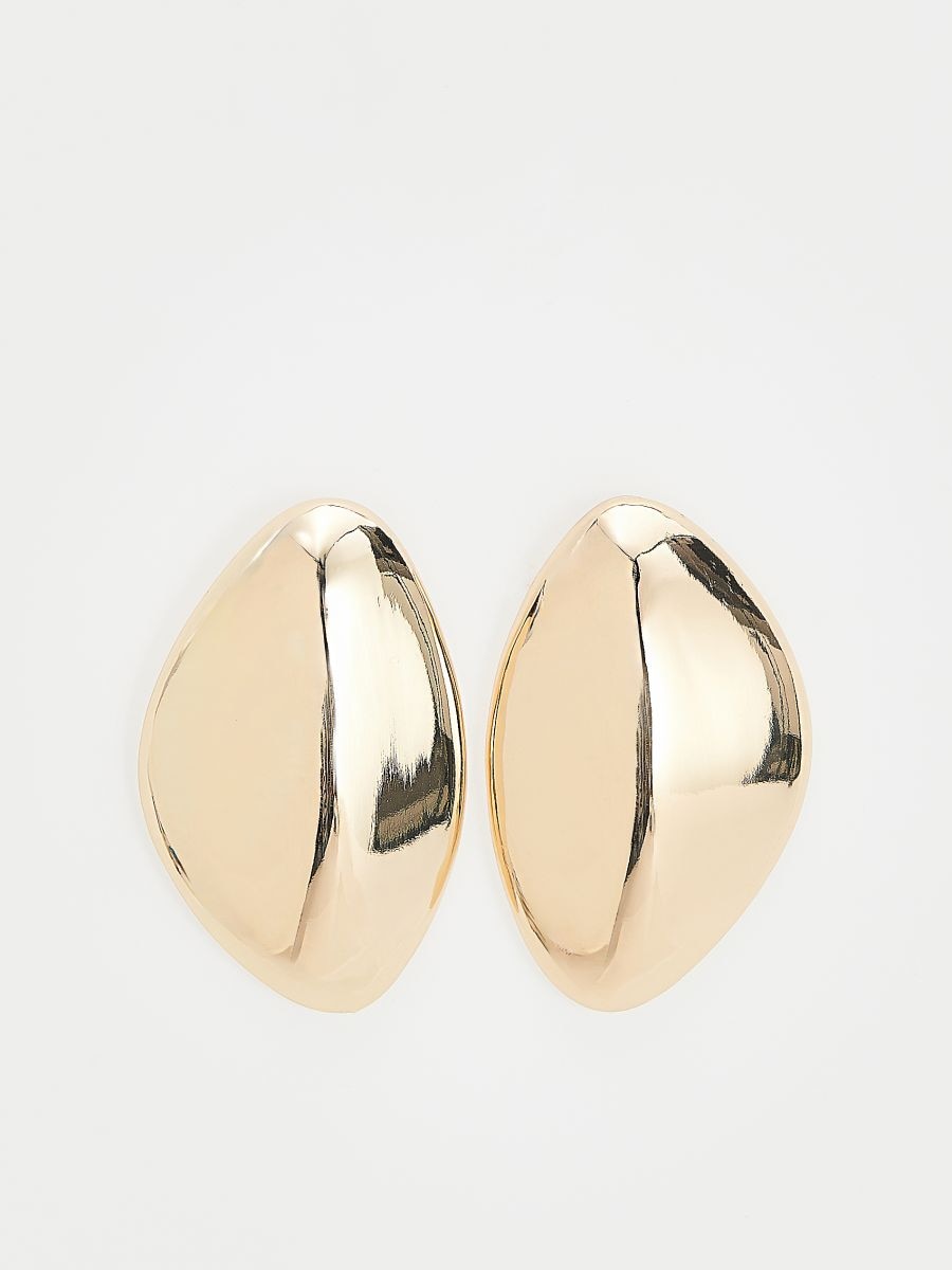 Irregular drop earrings - golden - RESERVED