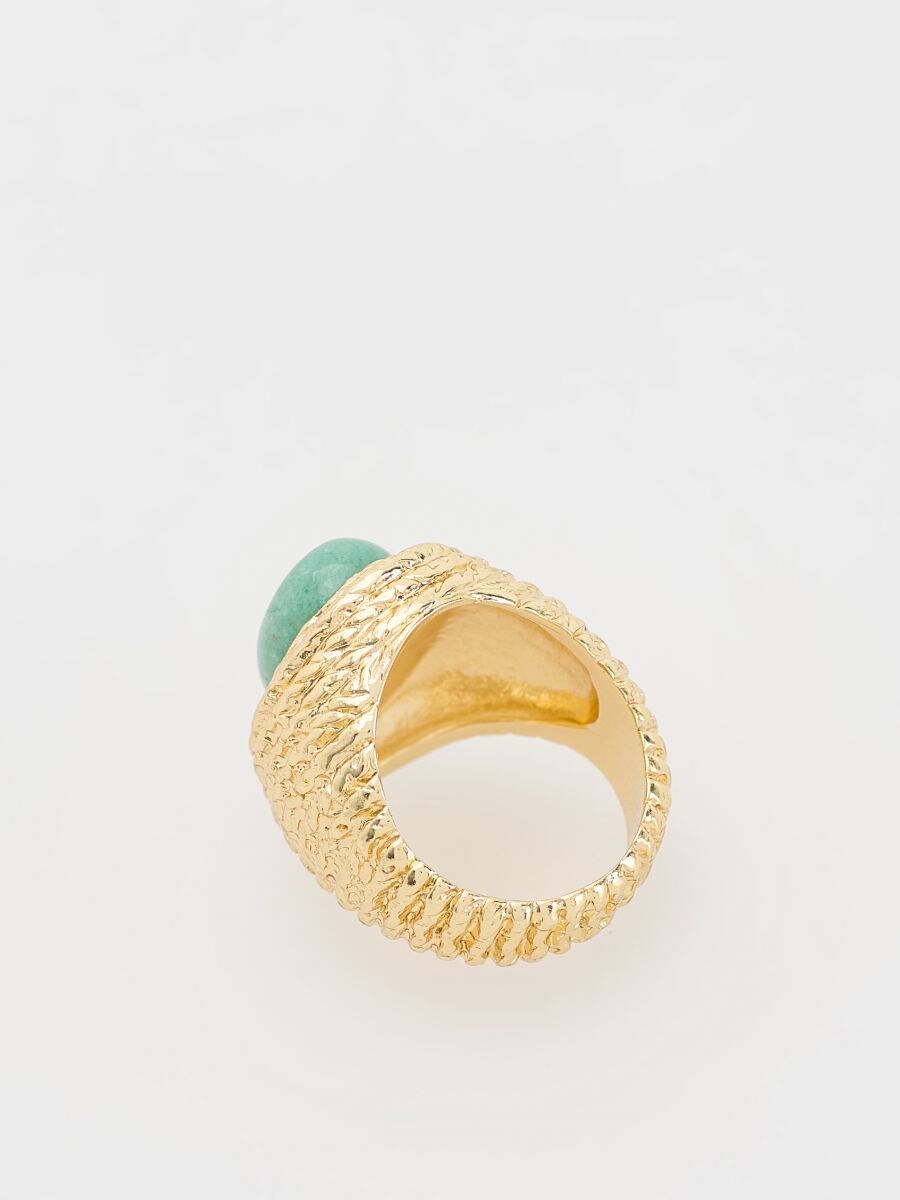 Ring with faux turquoise - multicolor - RESERVED - 3