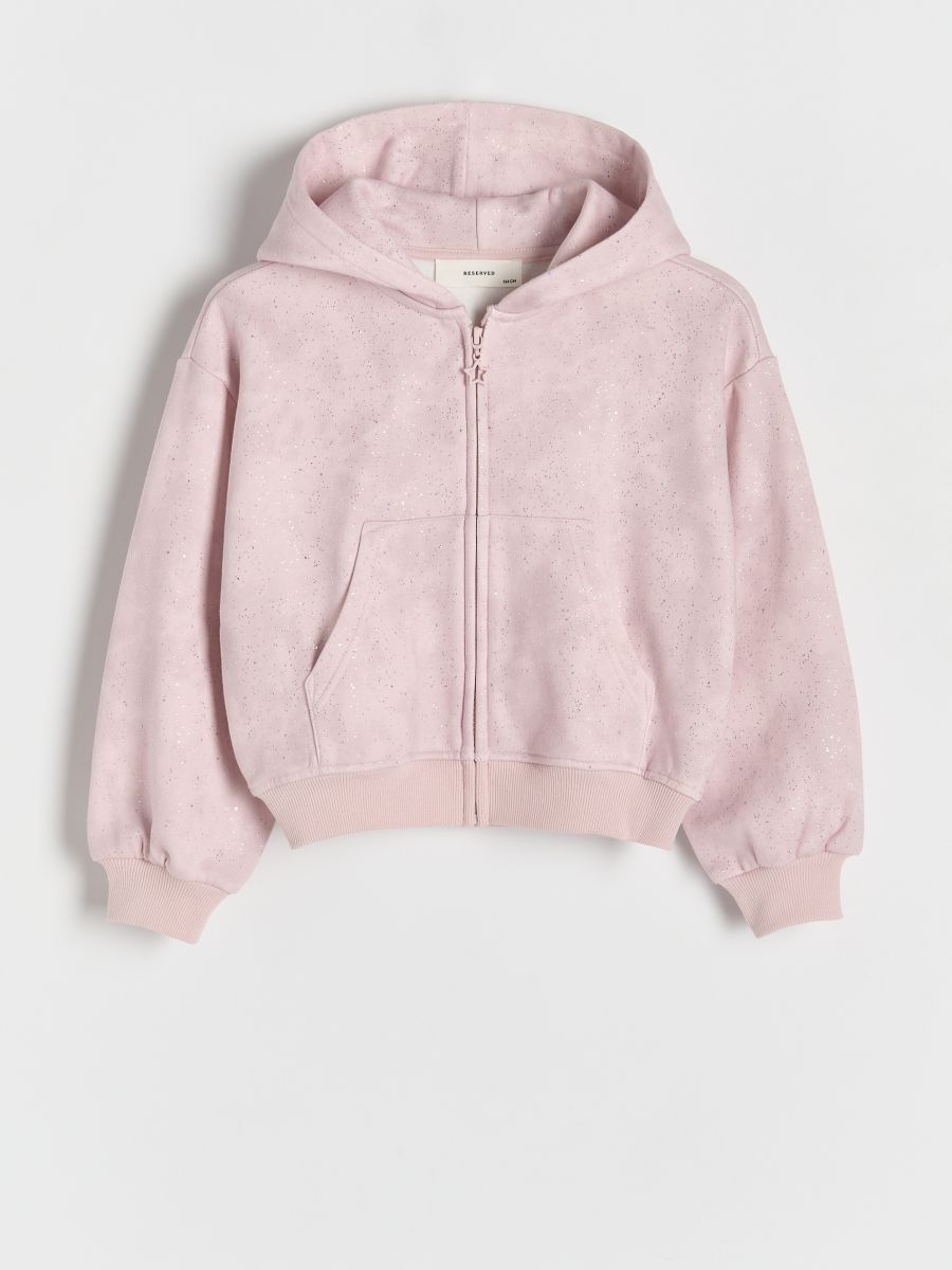 Glitter hoodie - dusty rose - RESERVED - 3