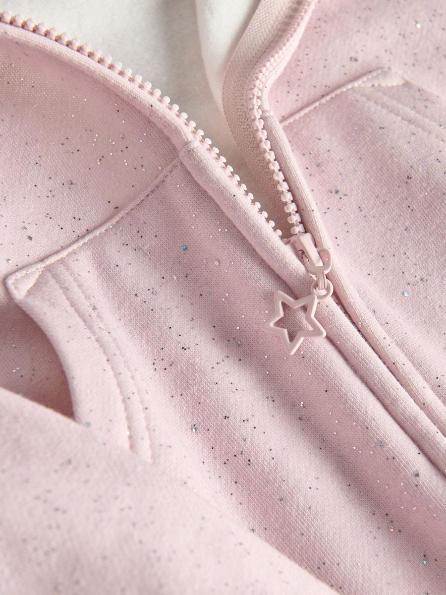 Glitter hoodie - dusty rose - RESERVED - 6