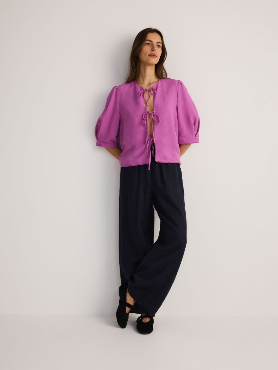 Linen blend top - orchid - RESERVED - 4