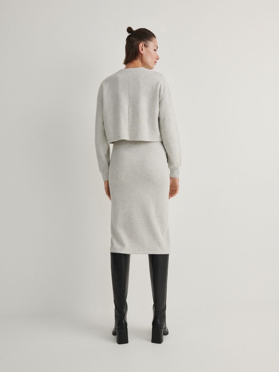 Jupe en maille douce - crème - RESERVED - 4