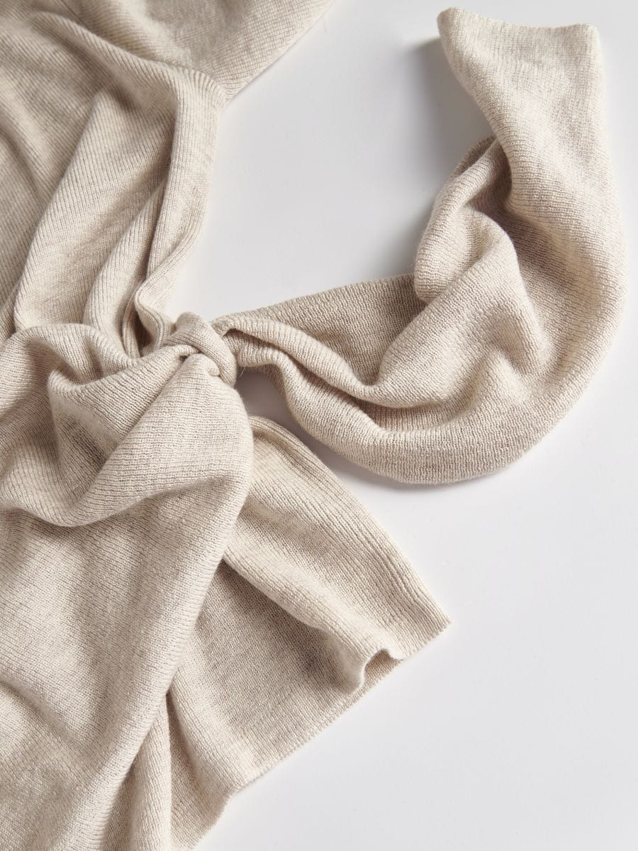 Pullover mit Bindung - beige - RESERVED - 5