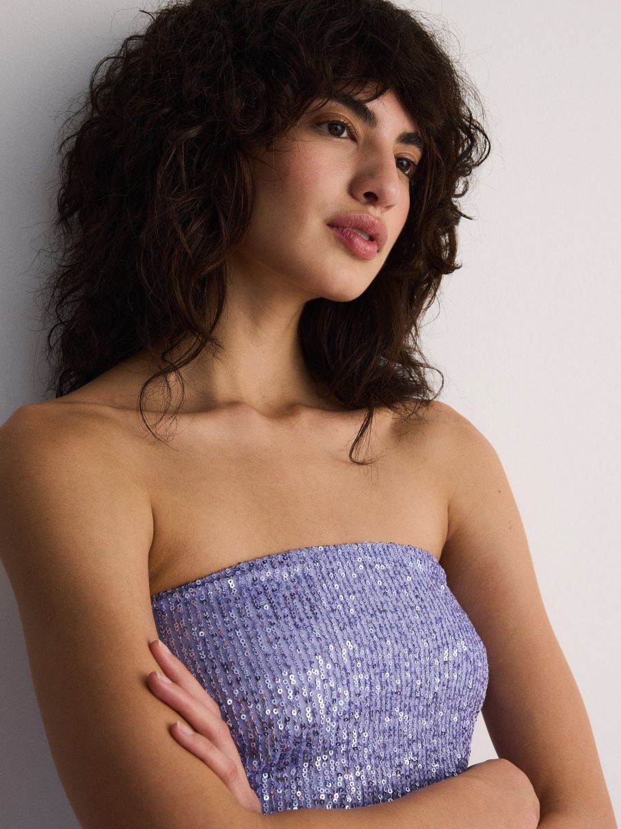 Sequin top - lavender - RESERVED - 5