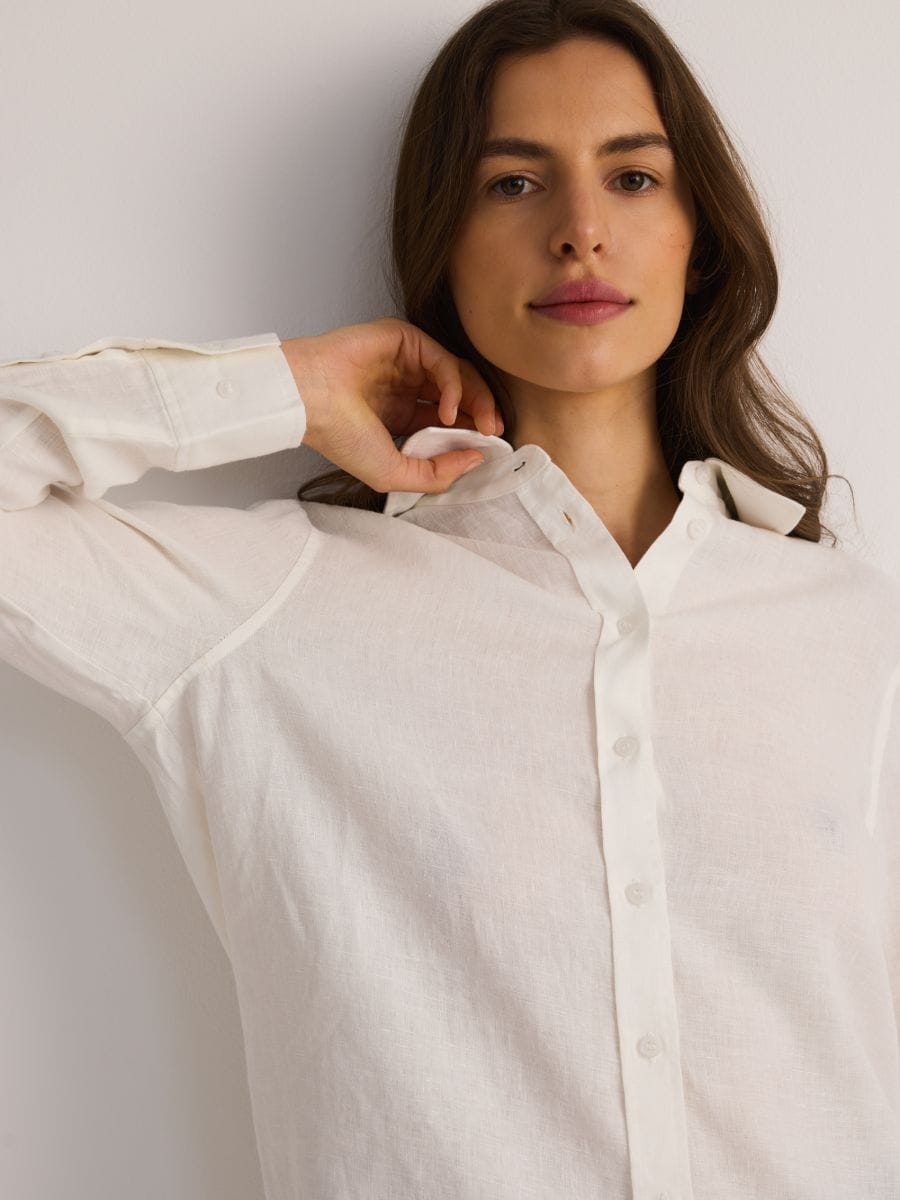 Linaline topp - valge - RESERVED - 5
