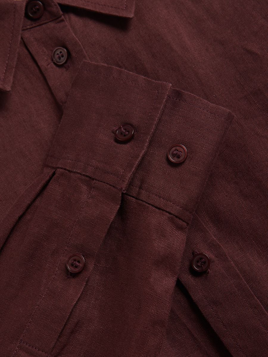 Camicia in lino - marrone scuro - RESERVED - 7